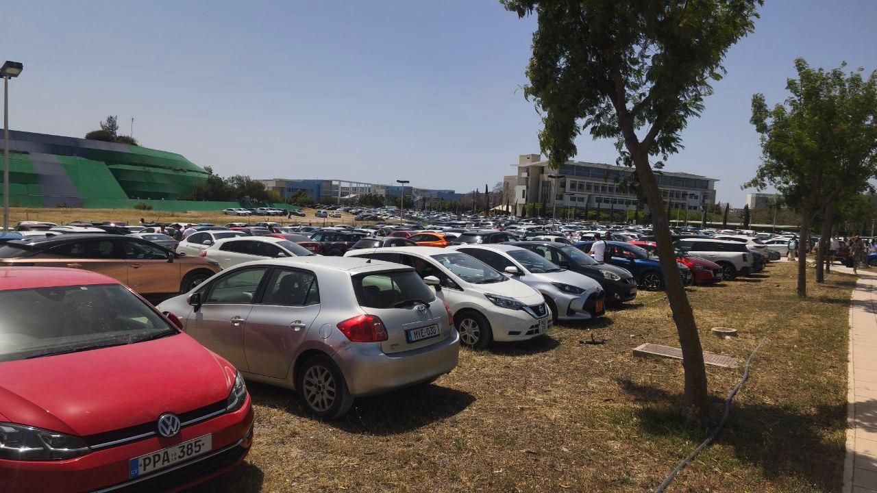 University of Cyprus campus parking lot